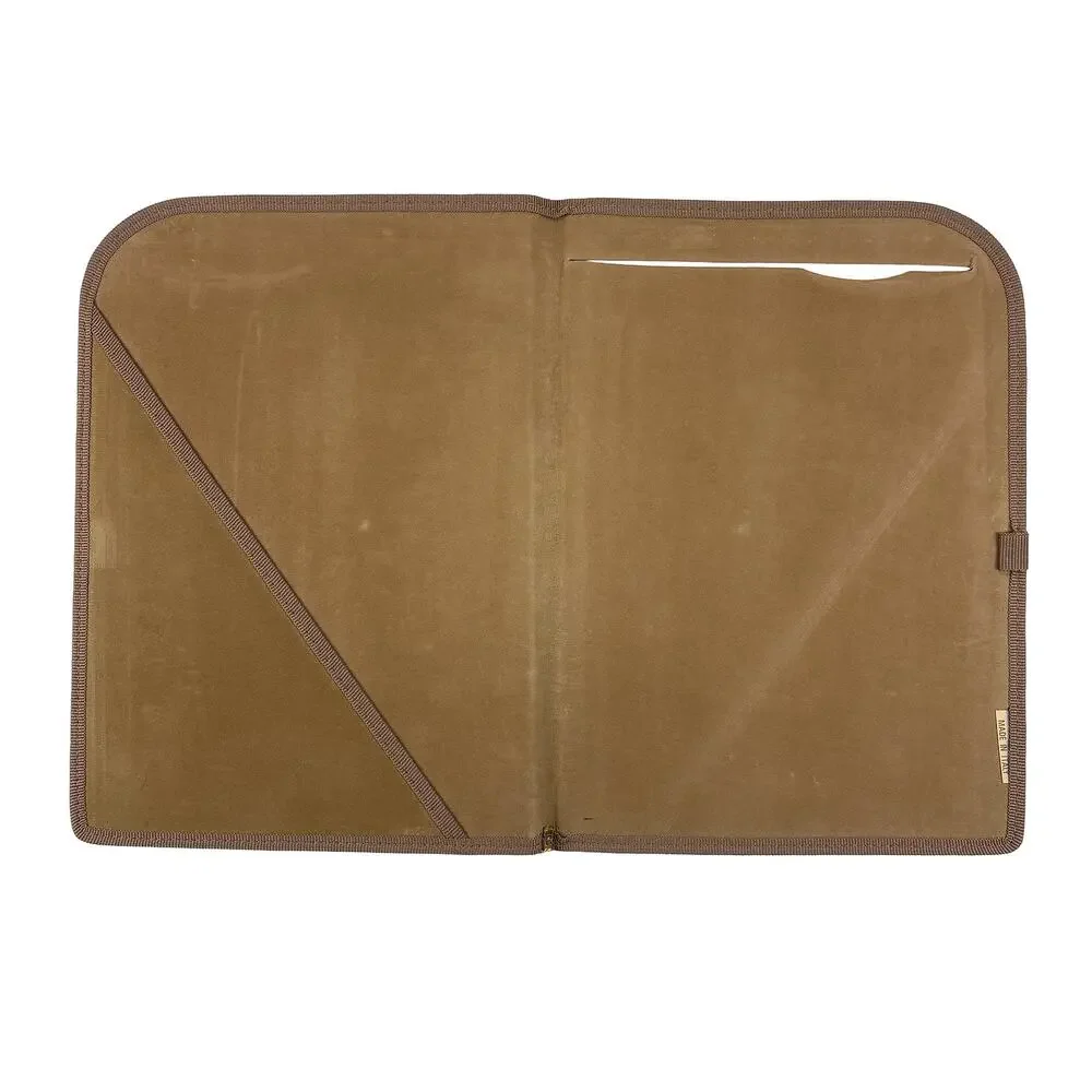 Pierre Cardin VTG Padfolio Notepad Folio Made Italy Houndstooth Brown 9.5